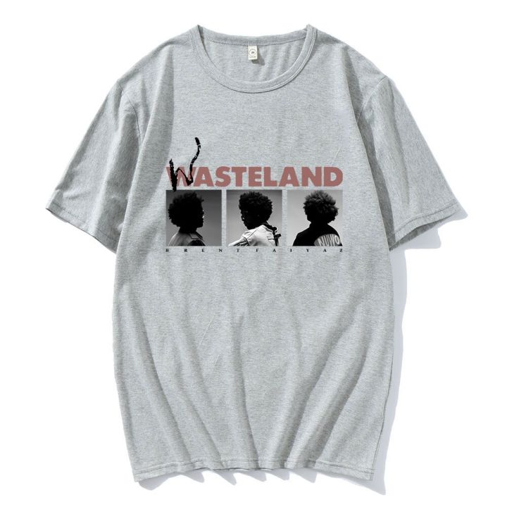 brent-faiyaz-เสื้อยืด2022-hip-hop-pop-อัลบั้ม-wasteland-คู่แขนสั้นเสื้อยืดขนาดใหญ่-hip-hop-streetwear-tees