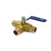 【YF】 1PCS 1/4  3/8  1/2  3/4 1 BSP Male Full Port T-Port L-Port Three Way Brass Ball Valve Connector For Water Oil Air Gas