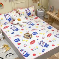 ☃ Washable Summer Ice Silk Mattress Childrens Print Foldable Cool Sleeping Pad Pillowcase Ice Silk Home Mattress Sheet