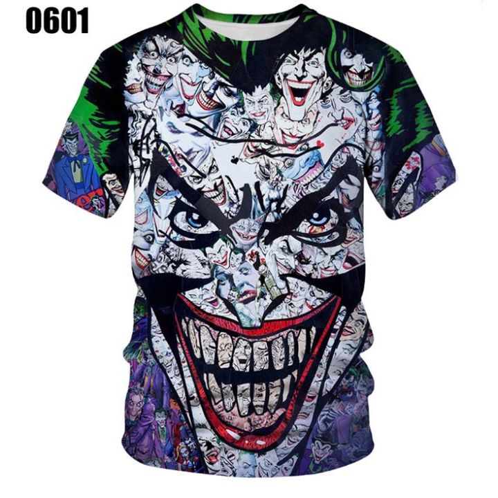 3d-printed-clown-t-shirt-summer-mens-short-sleeve-top-comfortable-and-breathable
