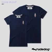 Rudedog เสื้อคอกลม หญิง ชาย สีกรม รุ่น Dog surf