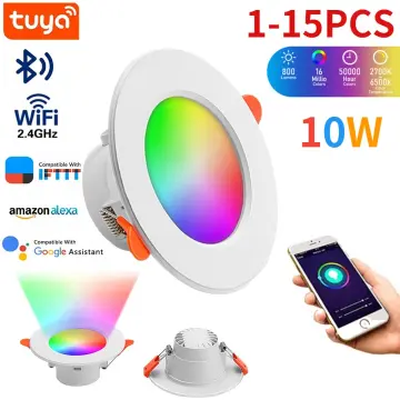 10W Tuya RGB LED Spot Light Smart Downlight Bluetooth Spot Celling Lamp  Color Changing Warm Cool Light For Alexa Google Home