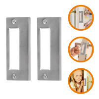 PickEgg [Clearance] 2PCS Deadbolt Strike Plates Hole Cover Plate Plate ประตูกองกำลังเสริมกำลังเสริม