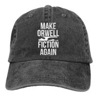 Make Orwell Fiction Again Adult Denim Sun Hat Classic Vintage Adjustable Baseball Cap