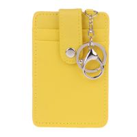 Portable ID Card Holder Bus Cards Cover Case Office Work Keychain Keyring Tool