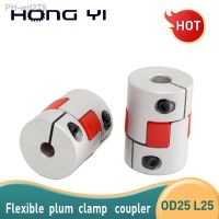 Free shipping Flexible plum clamp coupler D25 L35 shaft size 5/6/6.35/7/8/10/12/14mm CNC Jaw shaft coupling 5mm 8mm