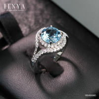 Lenya Jewelry แหวนเงินแท้ 925 ประดับอัญมณีแท้ เม็ดโต ดีไซน์สุดคลาสิค เหมาะสำหรับสวมใส่กับเสื้อผ้าทุกชุดทุกสไตล์