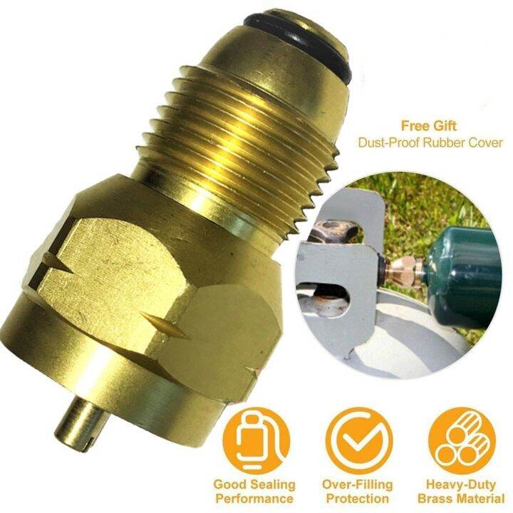 Propane Refill Adapter Universal Camping Gas Burner Brass Coleman Stove