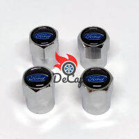 จุกลม ยางรถยนต์ พร้อมโลโก้ ฟอร์ด Ford 1 ชุด (4 อัน) - Car Tire Valve Caps