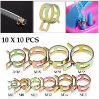 New 100Pcs 6-22mm Spring Clip Fuel Line Hose Water Air Tube Clamps Fastener G08 Whosale&amp;DropShip