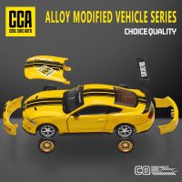 CCA 1:42 2018 Ford Mustang GT YELLOW Alloy Toy Car Model Racing Alloy assembly series sports cars Fitting styles