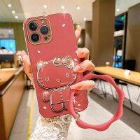 เคสโทรศัพท์ลาย Hello Kitty 3D แฟชั่นลายการ์ตูนสำหรับ Samsung Galaxy A04E A04 A14 4G เคส A02 A03S A03ลายการ์ตูนน่ารักขอบตรงที่มีขาตั้งเคสด้านหลังนิ่มทนทานต่อการกระแทก