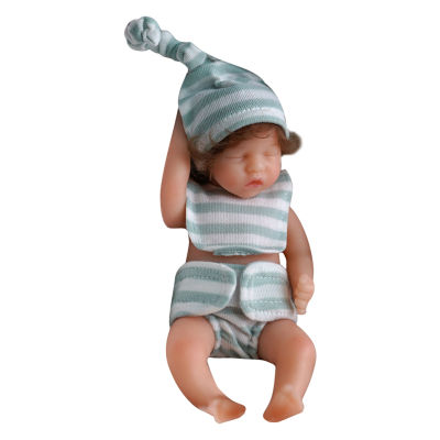 Reborn Baby Doll 6 Inches Lifelike Newborn Baby Full Body Silicone Dolls Mini Bebe Doll Sleeping Doll Kids Anti-Stress Toys