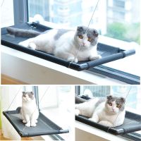 Cat Hammock Strong Sucker Window Cat Litter Box Balcony Wall Cat Cage Hanging Bed PVC Tube Pet Cats Sunny Seat Breathable bet Beds