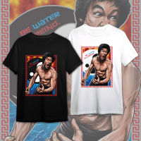 เสื้อยืดคอกลม สกรีนลาย BRUCE LEE แขนสั้น  ผ้า COTTON 100%