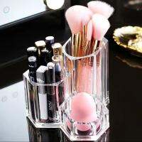 Makeup Brush Organizer Eyebrow Pen Storage Box Multi-functional Storage Box Clear Acrylic Makeup Organizer Transparent Brush Holder