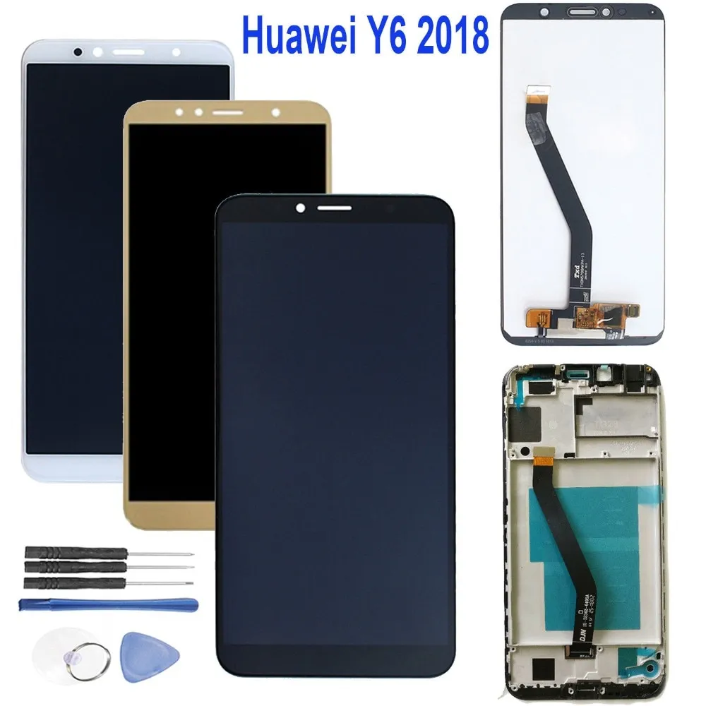 Huawei Y6 2018 LCD Display Touch Screen Digitizer For Huawei Y6 Prime 2018  LCD ATU L11 L21 L22 LX1 LX3 L31 L42 Screen With Frame | Lazada PH