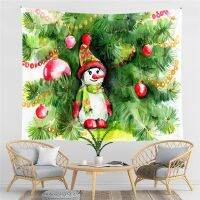 Christmas Tapestry Wall Hanging Snowman Reindeer Tapestries Wall Cloth Merry Christmas Yoga Wall Hanging