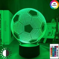 3d Illusion Child Night Light Football Ball Touch Sensor Remote Nightlight for Kids Bedroom Decoration Soccer Table Lamp Gift Night Lights