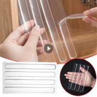 Silicone Anti-Collision Door Sticker Handle Strip Adhesive Buffer Bumper Mute Protection Pad Door Car Handle Wall Protect Strip