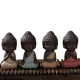 บ้าน Docer พระพุทธรูปขนาดเล็กรูปปั้น Monk Figurines Tea เซรามิคพุทธหัตถกรรมเครื่องประดับตกแต่ง Buda ประติมากรรม ~