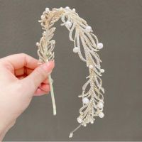 Vivienne Westwood High-end Heavy Industry Pearl Feather Headband Super Fairy Temperament Hairpin Fairy Retro French Light Luxury Hair Accessories Ins Going Out Headband