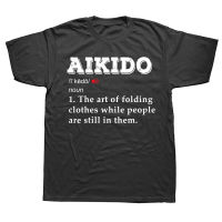 Aikido ศิลปะการต่อสู้ตลกความละเอียดเสื้อ T ฤดูร้อนกราฟิกผ้าฝ้าย Streetwear แขนสั้นของขวัญวันเกิดเสื้อยืดบุรุษเสื้อผ้าที่มีคุณภาพสูง