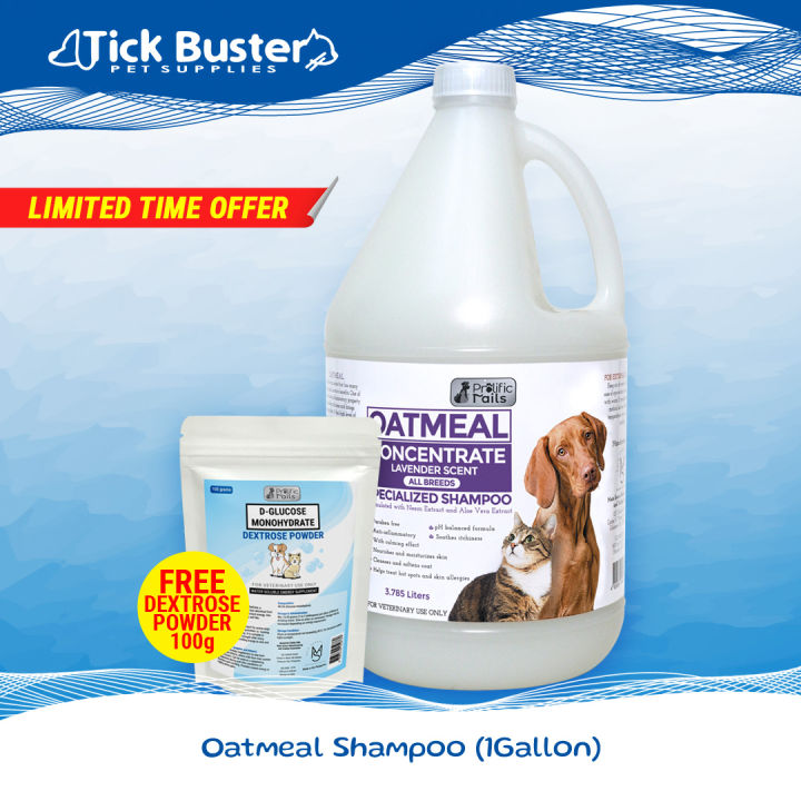 1 Gallon Prolific Tails Oatmeal Concentrate Specialized Shampoo for Cats & Dogs FREE Prolific