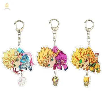 Anime Acrylic Keyring – Kujo Jotaro Kira Yoshikage Caesar Pendent Keychain  – Jojo Merch