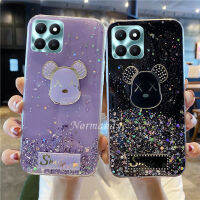 X6a เคสสำหรับ Honor โทรศัพท์4G HONOR X5 Plus X6A 4G 5G 2023เคสมือถือสไตล์ใหม่แฟลชเจาะการ์ตูนน่ารักหมีแววดาวท้องฟ้าใส TPU เคสนิ่มป้องกันด้านหลังกันกระแทก