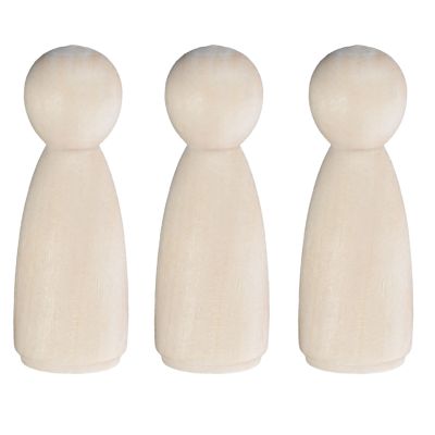 48 Pcs People Shapes, Male&amp;Female Decorative Wooden Doll People, Unfinished Wooden Peg Doll Bodies, Great