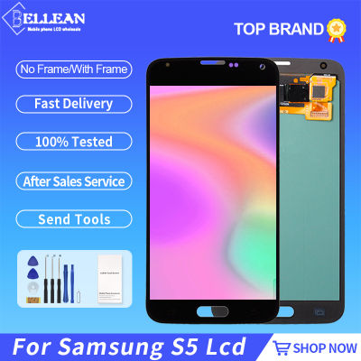 Catteny 5.1นิ้วจอแสดงผล S5สำหรับ Samsung Galaxy G900 LCD Touch Screen Digitizer G900M G900F ASS EMBLY จัดส่งฟรี