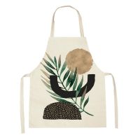 Abstract Characters Pattern Artistic Plants Aprons Home Cooking Kitchen Cook Wear Bibs Apron Leaves Linen Home Decor Art Aprons Aprons