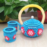 Teapot Triangle Insert Origami Children Handmade Origami Material Educational HandmadeDIYSemi-Finished Three-Dimensional