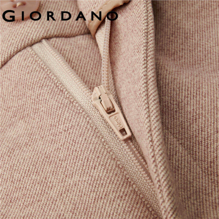 giordano-กางเกงขายาวผู้หญิง-กางเกงแฟชั่นผญ-ลุคทำงาน-free-shipping-18422002