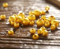999 gold beads 24k pure gold loose beads lucky bead for DIY bracelets satin surface yellow gold jewelry parts 3mm-6mm Cables