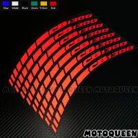 ❃ 16X Custom Motorcycle Front Rear Wheel Rims Tire Decals Reflective Stripe Stickers Waterproof For CB1300 CB 1300