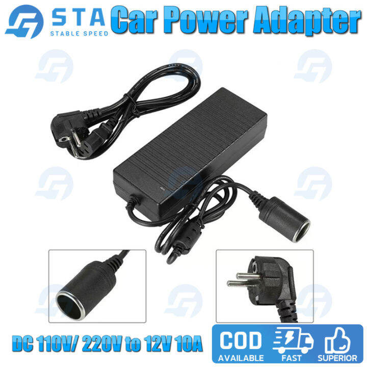 Ac To Dc Car Power Adapter Philippines DC 110V/ 220V to 12V 10A Car Power Adapter Lighter Converter Power