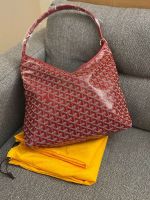 GOYARD กระเป๋าความจุมากเจ้าสาวสีแดงสำหรับผู้หญิงที่2023กระเป๋าทรงสี่เหลี่ยมมีหูหิ้วสะพายไหล่สะพายไหล่แบบถือที่นิยมในปีนี้สำหรับฤดูร้อน