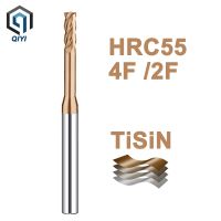 HRC55 ดอกทังสเตนคาร์ไบด์ร่องลึก End Mills 2 4 ขลุ่ยเครื่องตัดกัดคอยาว CNC End Mill สําหรับขลุ่ยยาว 12 16 20 มม