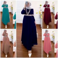 Priskila Cell Quinsha Dress HS Material Ceruty Babydoll Mix Croton LD 108 Cm PJ 138 Cm Women Abayas Adult Simple ใหม่ล่าสุด2022 Kekinian Dress Women Korean Style Woman Dress Kekinian Teenage Robe 2022 Modern Luxury Robe ใหม่ล่าสุดผู้หญิง Dres 2022