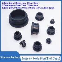 1/5/10/20 Buah Karet Silikon Hitam Snap-On Hole Plug Blanking End Caps Seal Stopper 2.5 3 3.5 4 4.5 5 5.5 6 6.5 7 7.5 8 Sampai 12Mm