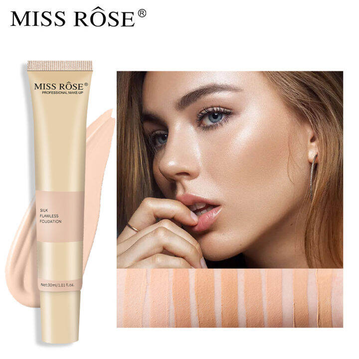 miss-rose-ความชุ่มชื้นธรรมชาติคอนซีลเลอร์สีอ่อนรองพื้นทนทานเครื่องสำอางกันน้ำกันเหงื่อครีมรองพื้นแต่งหน้าหน้า