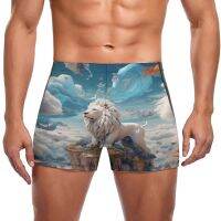 Lion Swimming Trunks 3D Animal Trending Durable Swim Boxers Pool Plus Size Men Swimsuit Swimwear