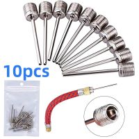 10Pcs Ball Air Needle Stainless Steel Pump Pin Basketball Inflating Pump Needle Football Inflatable Air Valve Adaptors Nozzle