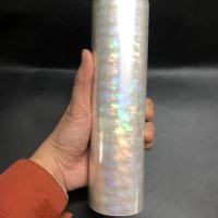 120M Holographic Transparent Hot Stamping Foil Paper Rolls for Laminator Heat Transfer Laser Printer Card Craft Paper 21cm wide