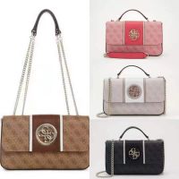 GUESS New European and American youth casual printing presbyopia flap chain shoulder Messenger small square bag