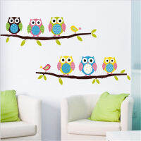 hedeguoji?animal cartoon owl tree pvc wall stickers for living wall decals child sticker wallpaper