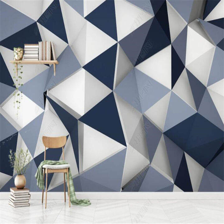Custom Modern Minimalist Creative Geometric Diamond Pattern 3D Stereo Wall Paper Home Decor Mural Bedroom Self-adhesive Wallpaper | Lazada Custom Modern Minimalist Creative Geometric Diamond Pattern 3D Stereo Wall Paper Home Decor Mural Bedroom Self-adhesive Wallpaper | Lazada