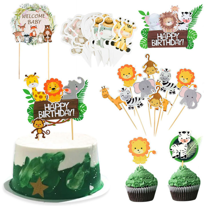 Jungle Safari Animal Birthday Cake - Swissybuns